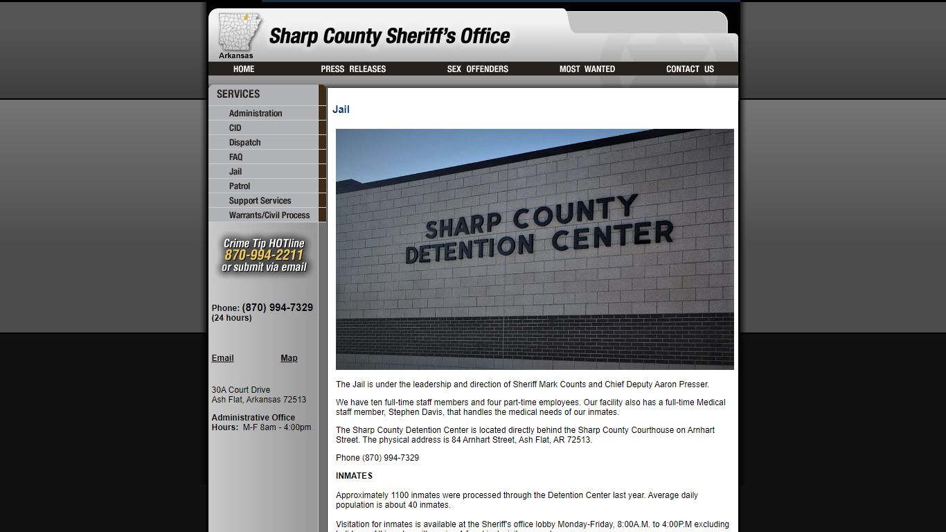 Jail - Sharp County Sheriff AR