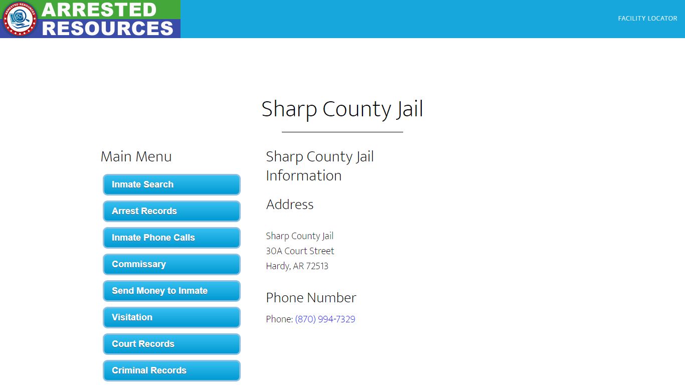 Sharp County Jail - Inmate Search - Hardy, AR